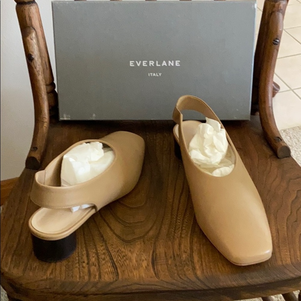 Brand new Everlane Square Toe Slingback Shoes